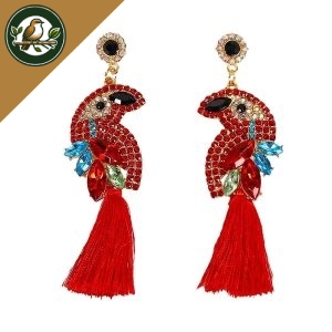 BOUCLES D’OREILLES OISEAUX - PERROQUETS COLORÉS
