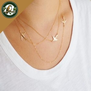 COLLIER 3 BRINS OISEAUX