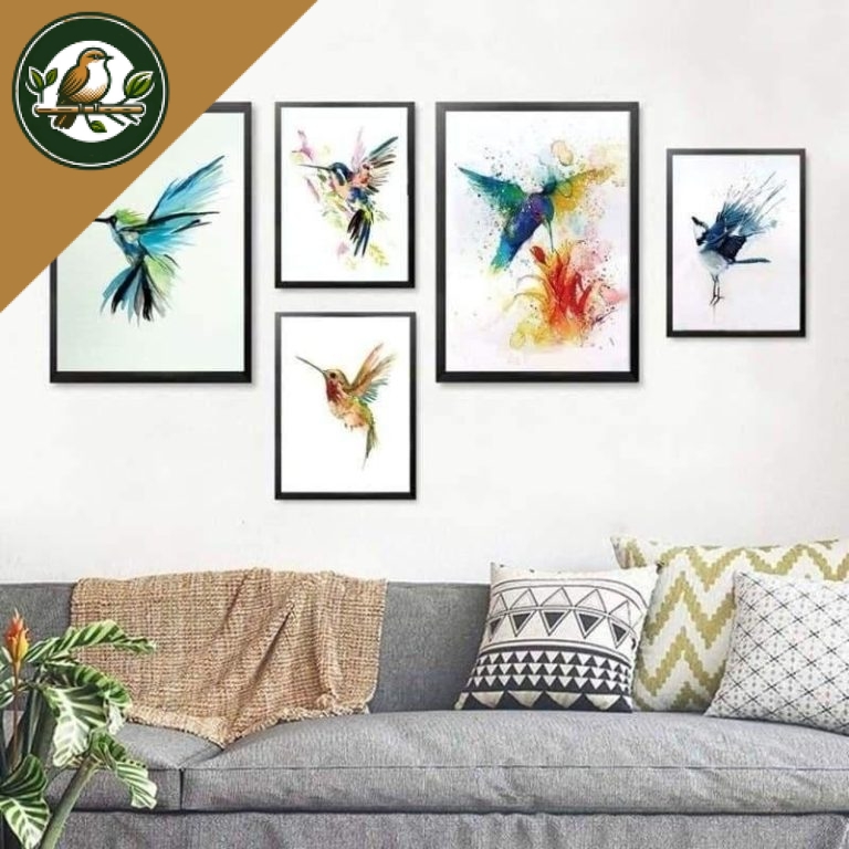 Cages à Oiseaux Avec Silhouettes D'oiseaux Stickers Muraux Noirs Avec